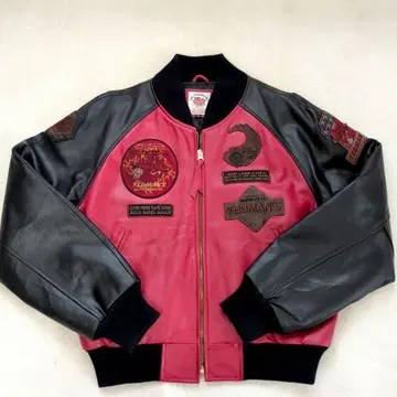 레어 500벌 한정판 TEDMAN 테드맨 올 가죽 자수 바시티 자켓