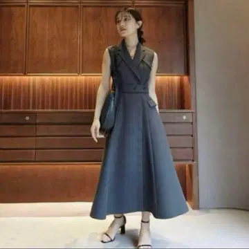 [ L'AUBE BLANC ] Sleeveless Coat Dress