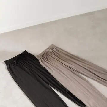 AAA 우노 미사코 LAVANDA 라바나다 리브 팬츠 브라운