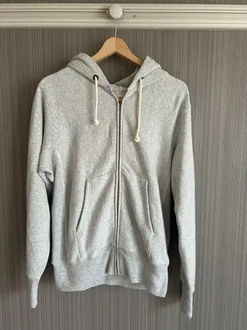 챔피온 리버스 위브 지퍼 후드티 실버 그레이 L