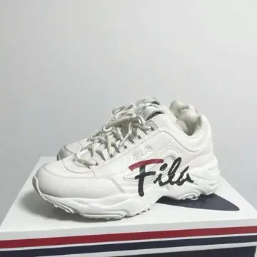 FILA 화이트 통굽 스니커즈 24.5cm