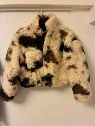 푸들 보아 자켓 크림 아이보리 브라운 블랙