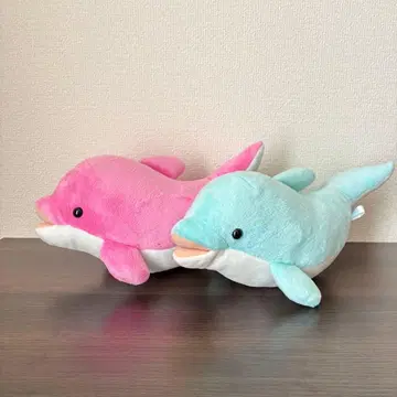교토 수족관 돌고래 봉제 인형 ( 핑크, 스카이블루 2체 세트 )