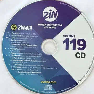 Zumba Volume 119 CD zin119