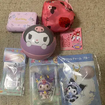 쿠로미 피규어 키체인 에코백 소품함 등 알찬 6종 세트