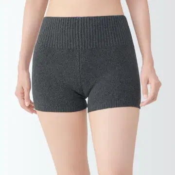 MUJI 오버 팬츠 M 차콜 그레이