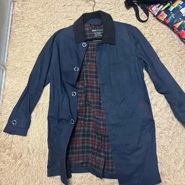 BackChannel 네이비 스텐카라 코트 S