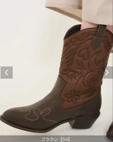 TINA:JOJUN 오리지널 자수 웨스턴 부츠