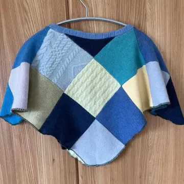 100% 캐시미어 숄더 워머 판초