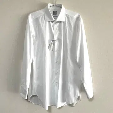 [컨디션 최상] 히토요시 셔츠 화이트 긴팔 XL CANCLINI 칸클리니