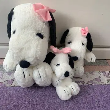 SNOOPY 벨 허그허그 봉제 인형 M 사이즈 S 사이즈 3개 묶음 판매