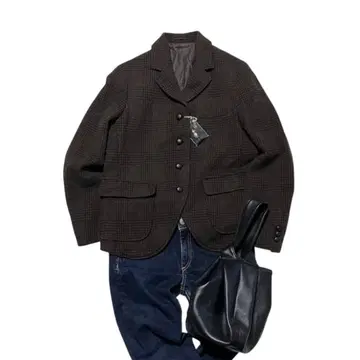 새상품 네스트로브 글렌체크 울 테일러드 자켓