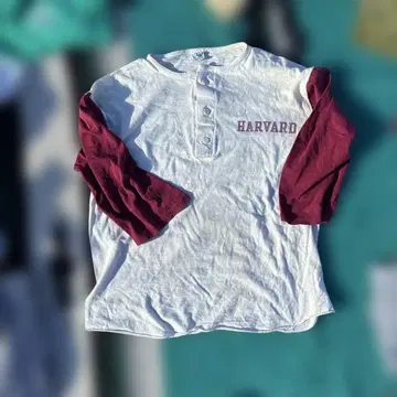 HARVARD 헨리넥 긴팔 티셔츠 M