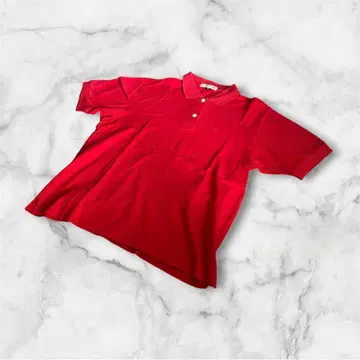 레드 피케 셔츠 M 사이즈