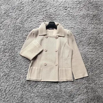 폭시 40 니트 피케 자켓 베이지