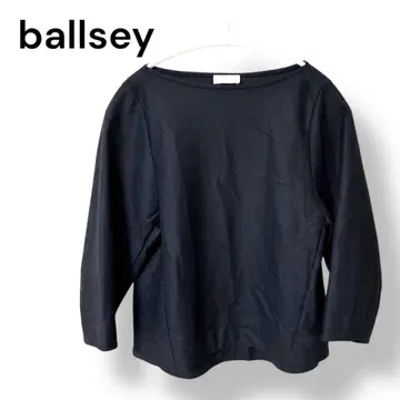 ballsey 울 저리 보트넥 풀오버 울 긴팔 티셔츠