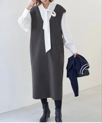 로페피크닉 점퍼 스커트 36 미개봉