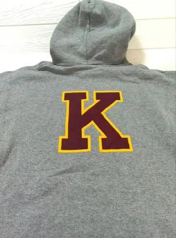 초 빅 러셀 양면 프린트 후드티 3XL 칼리지 로고 그레이