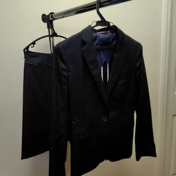 ORIHICA 오리히카 블랙 스트라이프 스커트 수트 상하의 세트 7호