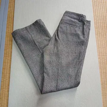 23구 스포츠 여성용 골프 팬츠 그레이 체크 라메 L 사이즈