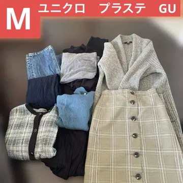 여성용 니트 스웨터 스커트 데님 묶음 판매 세트 10점 M 사이즈