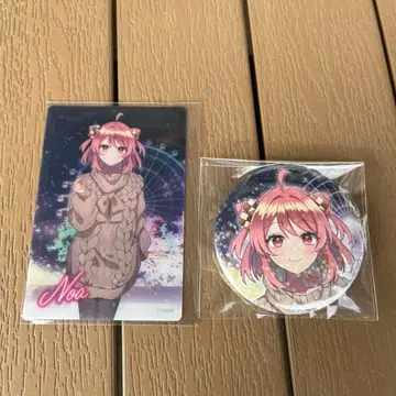 컬러풀 피치 노아님 토부 동물공원 콜라보 캔뱃지 클리어 카드