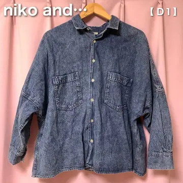 niko and - 드롭 빅 데님 셔츠 [ D1 ]