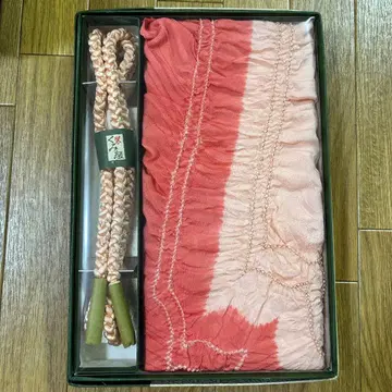 새상품 허리띠 오비 장식 천 핑크 오렌지 그라데이션 세트