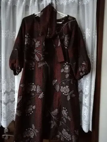 기모노 리메이크 원피스 꽃무늬 (오시마 명주 리메이크)