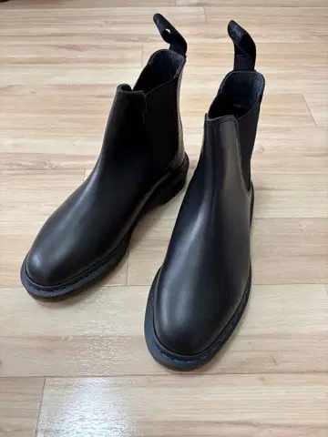 블랙 사이드 고어 부츠 가죽