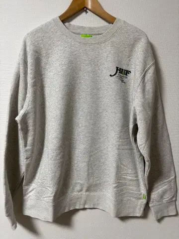 HUF 그레이 프린트 맨투맨 트레이닝복 (XL)