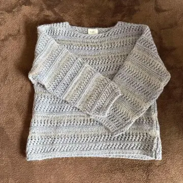 CLANE SHEER BORDER MOHAIR KNIT