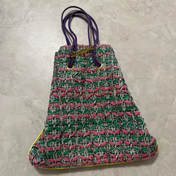 charmant sac 다색 뜨개질 토트백 체스티