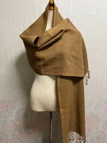 우사토 usaato 브라운 프린지 부착 스톨