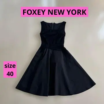 FOXEY NEW YORK 레이니 리틀 개더 원피스 40 BLACK