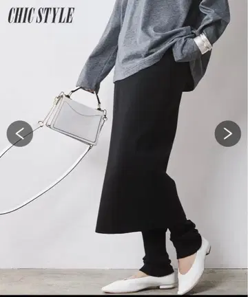 레깅스 부착 니트 타이트 스커트 니센 CHIC STYLE