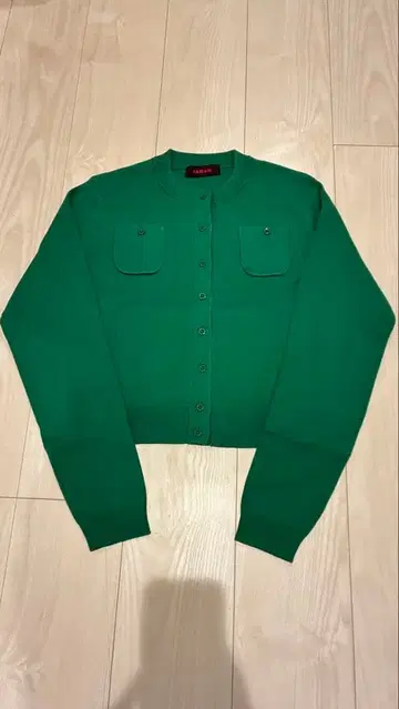 CABaN 코튼 캐시미어 크루넥 가디건 그린 XS