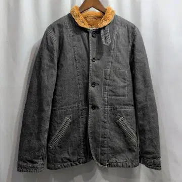 쿠라 이터널 보아 안감 블랙 데님 워크 재킷 36/S 커버올