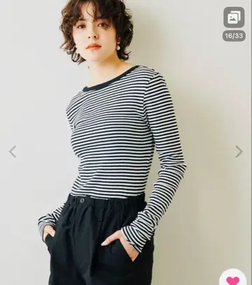 윔 가젯 V 백산 골지 티셔츠 미사용 새상품