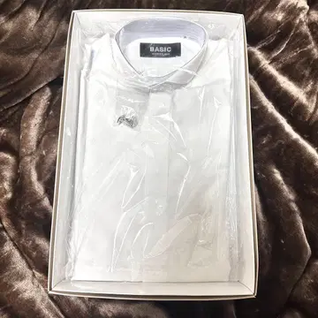 스탠딩 칼라 와이셔츠 (커프스 포함)