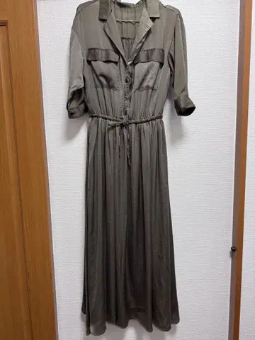 OZOC 오조크 셔츠 원피스 카키