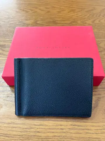 BONAVENTURA 블랙 가죽 머니클립