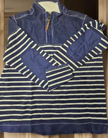 무료배송/미사용 새상품 빅 사이즈 네이비 스트라이프 지퍼 트레이닝복