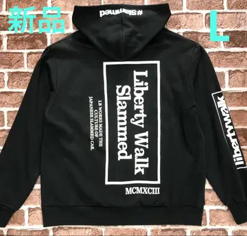 LIBERTYWALK 상의 집업 후드티 블랙 프린트 로고