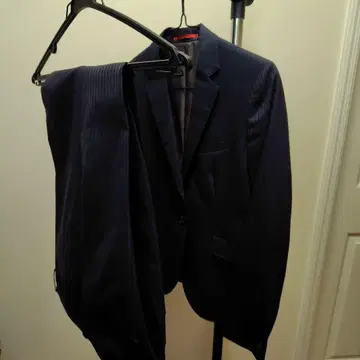 네이비 스트라이프 비즈니스 정장 수트 셋업 상하의 세트 7호 9호