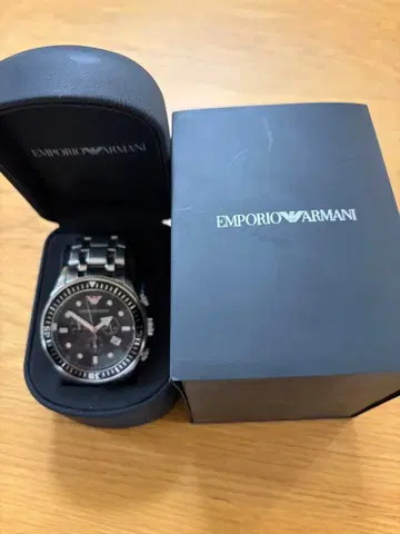 아르마니 시계 배터리 방전 박스 포함 남성용 손목시계