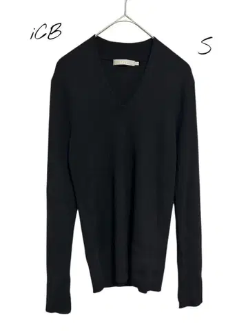 iCB [ 새상품급 ] 니트 상의 V넥 블랙 S