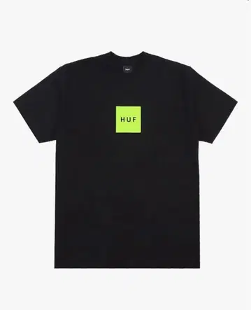 HUF 블랙 T셔츠 로고 프린트