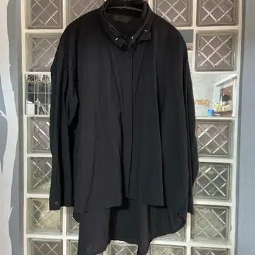 오버 사이즈 블랙 셔츠 긴팔