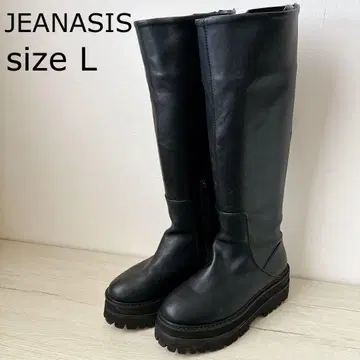 JEANASIS 지나시스 통굽 비거 롱 부츠 L 24cm 블랙